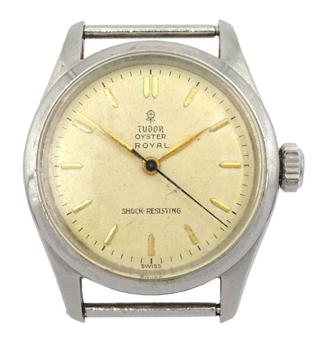 Tudor. A stainless steel manual wind wristwatch 